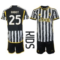 Dres Juventus Adrien Rabiot #25 Domaci za djecu 2023-24 Kratak Rukav (+ kratke hlače)